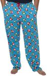 360 Threads Mens Novelty Lounge Pants AOP Pajama Bottoms, Blue, Medium