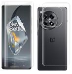 4 YARDS Oneplus 12R 5G Tempered Glass Front and Back Full Glue Screen Protector Full Screen Coverage [Edge to Edge] UV Tempered Glass with Unbreakable Flexible Protector Back Guard for Oneplus 12R 5G