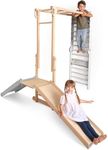 Indoor Jungle Gym Add-On for Swedish Wall, Montessori Climbing Attachment (Swedish Wall Sold Separately)