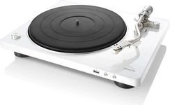 Denon Record Player for Vinyl Records, Vinyl Turntable with USB port, MP3 & WAV, 33/45/78 RPM, Built-in Phono Equalizer, Including Removable Dust Cover & MM Cartridge, MC Compatible, White