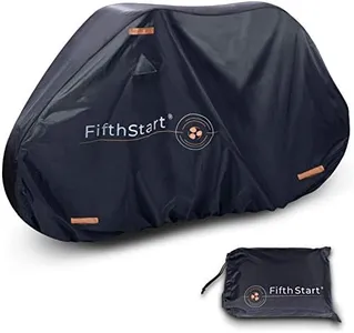 FifthStart Ripstop Bike Cover with Waterproof Rating of 1700mm. This Bicycle Cover Waterproof Outdoor is 210D Double Stitched with Sealed Seams and Unique Breathe Valves