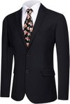 The Tailored Touch Blazers for Men Black Coat Latest Stylish Formal Casual Single Breasted Sports Jacket (38)