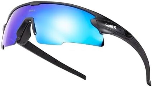 ONEpercent Sports Sunglasses Blue Lens UV400 Black Frame