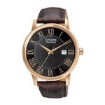 Citizen Men's BM6759-03E Eco-Drive Brown Leather Strap Watch (Model: BM6759-03E)