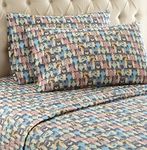 Thermee Micro Flannel Shavel Home Products Sheet Set, Queen, Cat Party