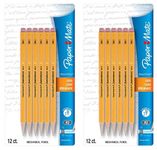 Paper Mate SharpWriter Mechanical Pencils, 0.7mm, HB #2, Yellow, 24 Count