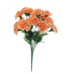 Fourwalls Artificial Decorative Carnation Flower Bunches (18 Flower Heads, 50 cm Tall, Peach)