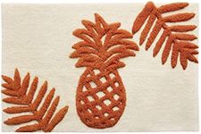 Tommy Bahama - Bathroom Rug, Cotton Bath Mat, Highly Absorbent Bathroom Decor (Batik Pineapple Orange, 20" x 30")