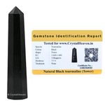 Crystal Heaven Certified Black Tourmaline Tower Obelisk Point For Chakra, Healing And Balancing - Aaa Grade Original Certified Gemstone Agate For Reiki Meditation Yoga Spiritual (2-3 Inches)