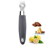 Folmywy 6.4 inch Stainless Steel Lemon Grater Oranges Citrus Peeler Multifunction Fine Zester Tool Kitchen Gadgets Soft-Touch Handle Coconut Fruits Vegetable