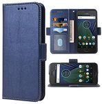 Phone Cover for Moto G5 Plus Folio Flip Wallet Case,PU Leather Credit Card Holder Slots Full Body Protection Kickstand Protective Phone Cover for Motorola MotoG5 5th Gen G5+ XT1687 G5plus DarkBlue