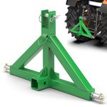 3 Point Trailer Hitch Receiver (Green) Quick Hitch Compatible for Category 1 Tractors, Heavy Duty Tractor Drawbar Hitch Adapter Compatible with BX, Kubota, John Deere, NorTrac, Kioti, Yanmar