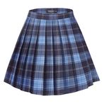 Urban CoCo Womens Uniforms Plaid Pleated Mini Skirt (#2, Small)