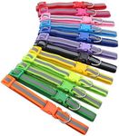 YOY 12 pcs/Set Soft Nylon Puppy Whelping ID Collars - Adjustable Reusable Washable Baby Dog ID Bands Pet Identification for Breeders, Neck 8" - 13"