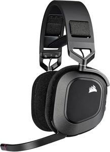 CORSAIR HS80 RGB WIRELESS Premium Gaming Headset with Dolby Atmos Audio (Low-Latency, Omni-Directional Microphone, 60ft Range, Up to 20 Hours Battery Life, PS5/PS4 Wireless Compatibility) Carbon