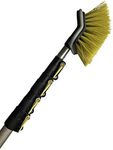 DOCA Floor Scrub Brush with Long Handle - 6-24 Ft Extension Pole (30+ Ft Reach) - Outdoor Broom - Car Wash Brush with Long Handle Also for House Siding, Deck, Patio & More