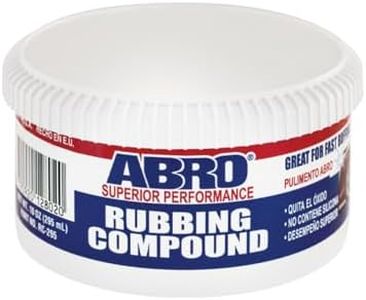 ABRO Superior Performance Rubbing Compound, 10 oz., High-tech Shine Car Scratch Remover for Vehicles, Restorers Swirls and Scratches, Buffing Compound for Oxidized Finishes, Smooth, Reflect, Clean
