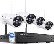 Wireless Security Camera System,SMONET 1080P 8 Channel Home Surveillance DVR Kits with 4pcs 2MP Full HD Cameras 3TB HDD Night Vision Motion Detection Free App for Indoor Outdoor 24/7 Video Recording