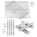 BBQration Replacement Kit for Kitchen Aid 720-0954 720-0954R 720-0733 720-0733A 720-0954A 720-0954AC, Cooking Grates, Burners Tube and Heat Plates Replacement Parts for Kitchen Aid 4-Burner Gas Grill