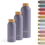 Waterdrop® Steel Bottle 600ml | Stainless Steel Water Bottle, Double Insulated Water Bottle | 12h Hot, 24h Cold - Flask Thermos Water Bottle | Leak-Proof Drinks Bottle | Reusable, Robust, BPA-Free