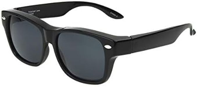 Dioptics Unisex's Solar Shield Lakewood Fits Over Sunglasses, Black, 54 mm