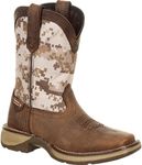 Durango Lil Big Kids Desert Camo Western Boot, Dusty Brown And Desert Camo, Size 7(M)