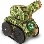 LearningBIX Army Tank Remote Control Kids Toys Science kit for Boys of All Years, Robotics mechanix kit, Ultimate war Fighter rc Military Tank Tumbling That Shoots Bullet Toy