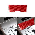 PJFUS Real Soft Carbon Fiber Car Center Console Storage Box Switch Cover Ashtray Panel Trim Sticker Compatible with Toyota Corolla 2009 2010 2011 2012 2013 Auto Premium Interior Accessories red