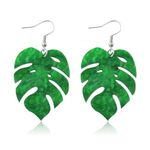 Leaf Earrings Green Earrings for Women Summer Earrings for Women Palm Tree Earrings Dangling Boho Statemnet Earrings Summer Holiday Beach Jewelry