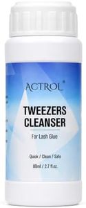 ACTROL Lash Tweezer Cleanser 80ml - Professional Fast Dry Eyelash Extension Glue Remover Liquid, Instant Hardened Adhesive Dissolver for Salon Tweezers and Metal Beauty Tools