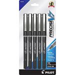 Pilot Precise V7 Stick Rolling Ball Pens, Fine Point, 5-Pack, Black Ink -26020