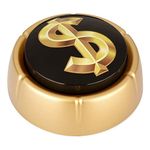 Cash Money Sound Button | Makes KaChing Cash Register Noise | Big Dollar Sign | Shiny Gold Color Bling Base | Funny Easy Gift | Office Desk Toy for Sales and Entrepreneurs Nut Batteries Included