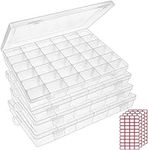 4pack 36 Grids Plastic Clear Organi