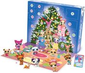 Bandai - Littlest Pet Shop - Advent Calendar of the Pet Shop - 8 Pet Shop and 16 Accessories - 24 Day Christmas Calendar - Mini Animal Figures to Collect - Toy for Children from 4 Years - BF00609