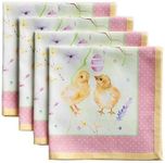 Maison d' Hermine Napkin 100% Cotton Set of 4 Decorative Washable Table Cloth Napkins, Dining, Home, Wedding, Banquet, Buffet, Easter Zest - Spring/Summer (20”x20”)