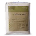 AllerEase Organic Cotton Allergy Protection Fitted Mattress Pad – 100% Organic Cotton Cover, Hypoallergenic Fill, Chemical Free - Block Dust Mites and Other Allergens – Natural Off-White, King