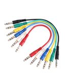 Adam Hall 3 Star Series 0.6m 6.3mm Jack Stereo to 6.3mm Jack Stereo Patch Cable Set