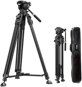 SmallRig AD-50 Max Heavy Duty Video Tripod, 68.5" Carbon Fiber Lightweight Tripod with FreeSpeed One-Step Height Adjustment, Fluid Head, Dual-Mode QR Plate, Load up to 17.6lb
