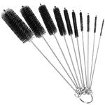 Straw Cleaner Brush, Pipe Tube Cleaner Brush Set Small Bottle Cleaning Brushes for Sippy Cup Straw Teapot Nozzle 10 Pcs