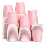 ENCHOL [100 Pack] 3 oz Paper Cups, Disposable Bathroom Cups, Small Mouthwash Cups, Mini Espresso Cups, 3oz Disposable Paper Cup for Party, Picnic, Office, and Travel (Pink)