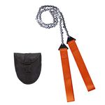 Survival Chain Portable Pocket Chainsaw Folding Emergency Outdoor Survival Gear for Camping Backpacking Hiking 25.6in Orange