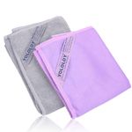 Window Cleaning Cloth & Enviro Cloth, Basic Package Window Cloth for Cleaning Home, car, Restaurant, bar, Hotel, and Office. Clean and Leave no Traces. (Grey and Purple Set) 2 Pack.