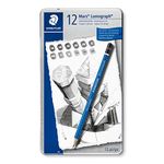 Staedtler Pencil Mars Lumograph, 12 Pieces Set (100 G12)