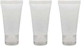 24PCS Empty Refillable Travel Cosmetic Soft Tubes Plastic Bottle Container with Screw Cover Flip Lid Hand Lotion Shampoo Squeeze Clear Bottle