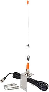 HYS VHF Marine/Boats Radio Antenna, Low-Profile 156-163mhz Antennas W/16.4ft(5m) RG58 Low Loss Premium Coaxial Cable with PL259 for Standard Truck Horizon Cobra Icom VHF Marine Mobile Radio