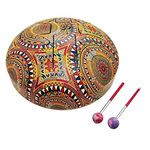 Numeroastro Happy Drum Pan with Rubber Musical Mallet and Travel Bag for Meditation & Yoga Sound Healing (Rangoli Design)) (10 Inches) (1 Pc)