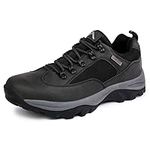 CC-Los Men's Waterproof Hiking Shoes/Walking Shoes/Work Shoes Non-Slip, Black Size 6.5-13