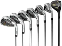 Cobra Golf 2022 LTDX Combo Iron Set Satin Chrome-Gold Fusion (Men's, Right Hand, KBS PGI 65, Senior Flex, 5-GW)