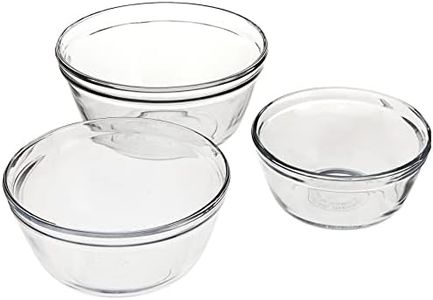 Anchor 77996 3-Piece Mixing Bowl Set, Clear