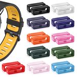 Molain 22Pcs Rubber Replacement Watch Band Strap Loops, Silicone Watch Band Holder, Watch Strap Keeper, Smartwatch Band Retainer Loop, Watch Fastener Rings (22mm, 11 Colors)